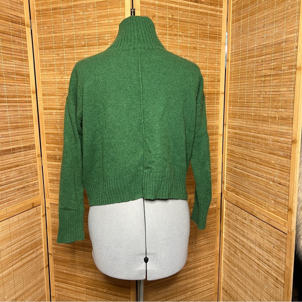 Free People Forest Green Cashmere Turtleneck Sweater - Picture 3 of 12
